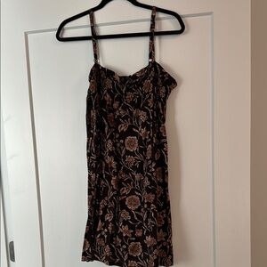 Sanctuary Floral Black and Brown Dress